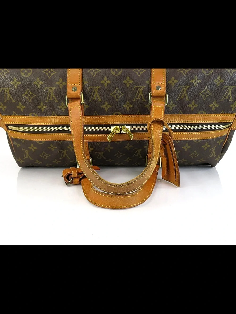 Louis Vuitton Brown & Tan Monogram Duffel Bag
